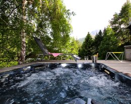 CHALET SKI AU PIED VARS LES CLAUX VUE MONTAGNE ET PISTES DE SKI JACUZZI