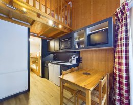 Studio mezzanine style montagne à 80m des pistes