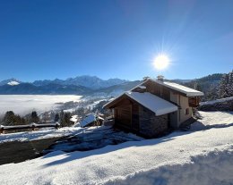 Chalet neuf Combloux / Megève avec vue panoramique sur le Mont-Blanc 10-12 personnes / Sauna & salle de firness 