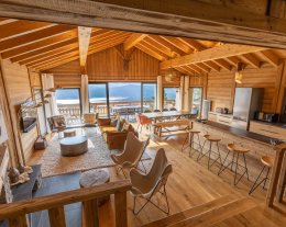 Chalet SPA/Piscine chauffée, vue lac, accès pistes de Ski, Brasero, Classé 5*